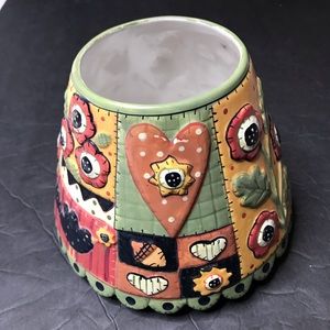 Yankee Candle Noelle Dahlen Crow Candle Lamp Shade Green Black Orange